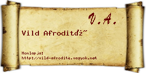 Vild Afrodité névjegykártya